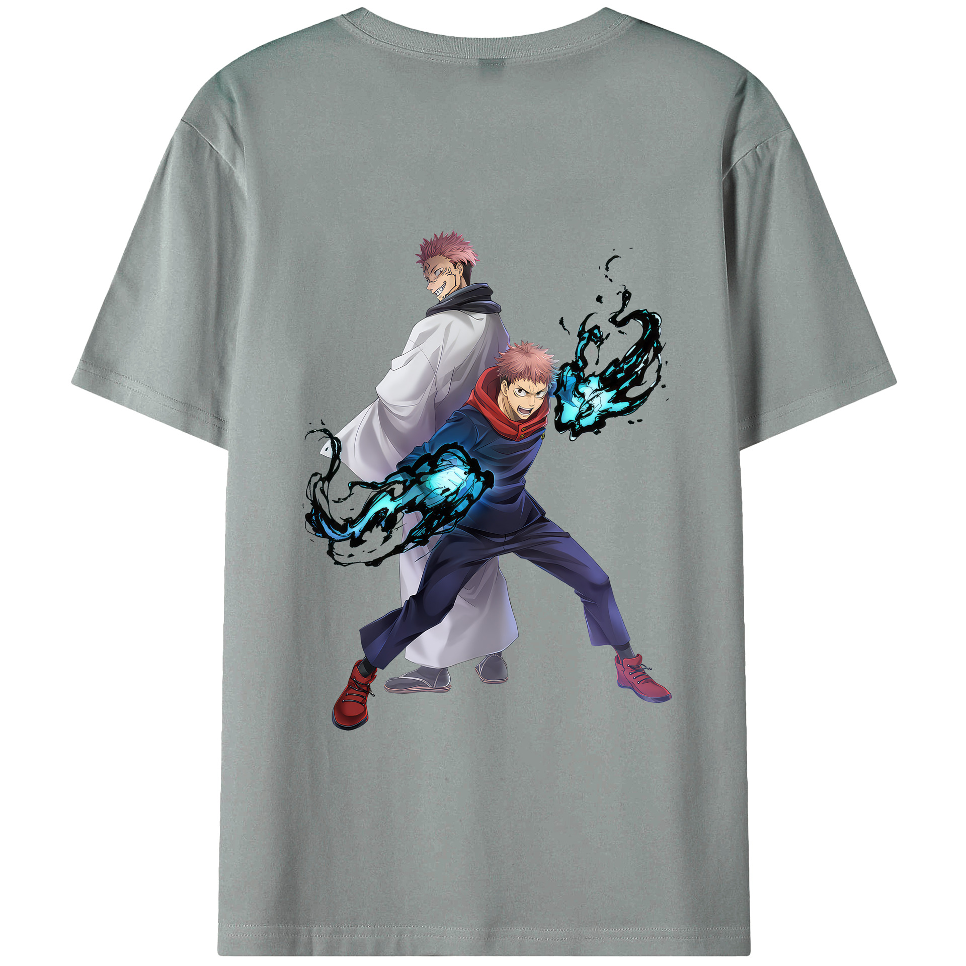 （画像用） 呪術廻戦 Jujutsu Kaisen 綿100％ メンズ半袖Tシャツ（バックプリント） 通気性